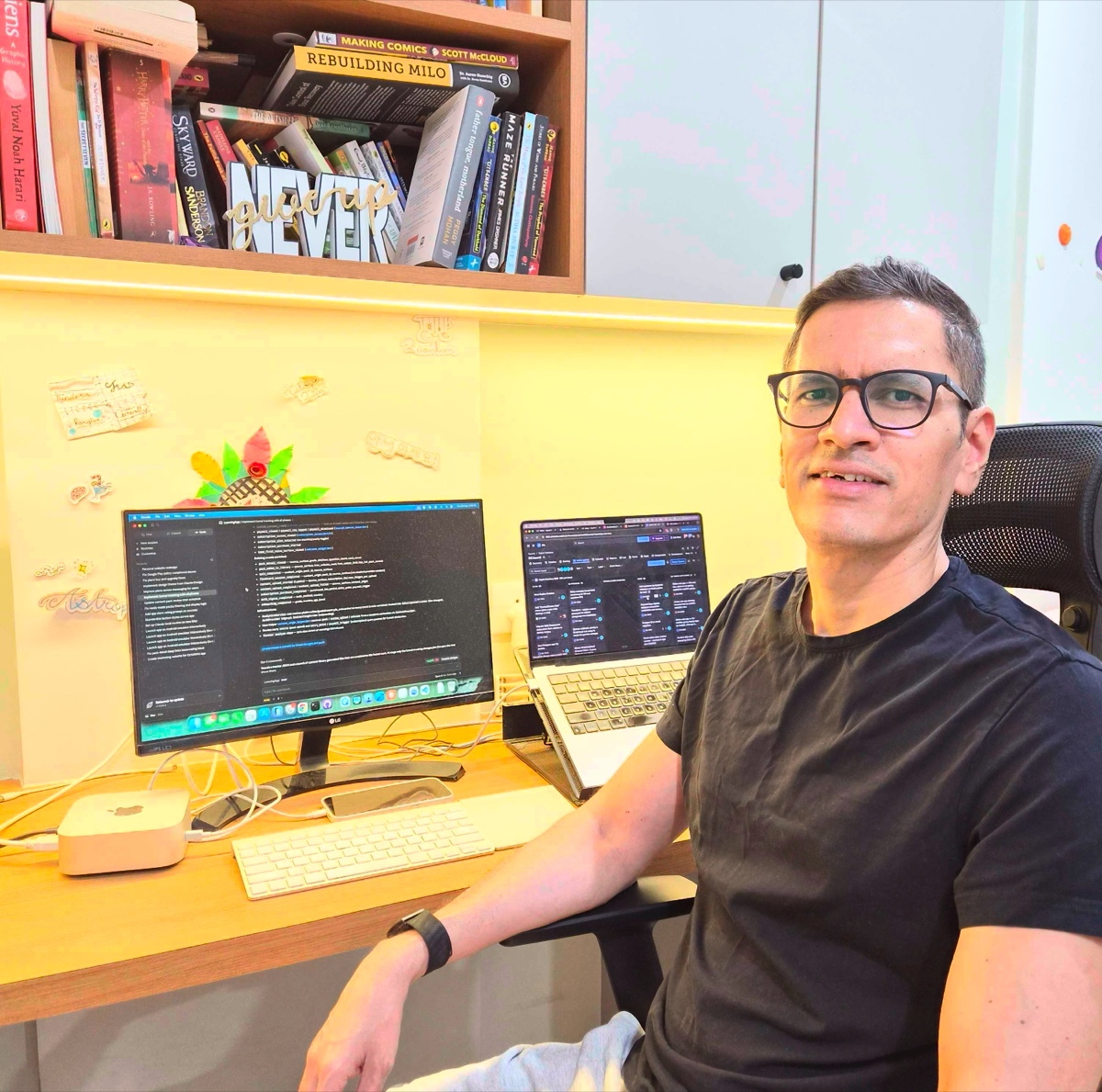 Kaustubh Cholkar at his desk